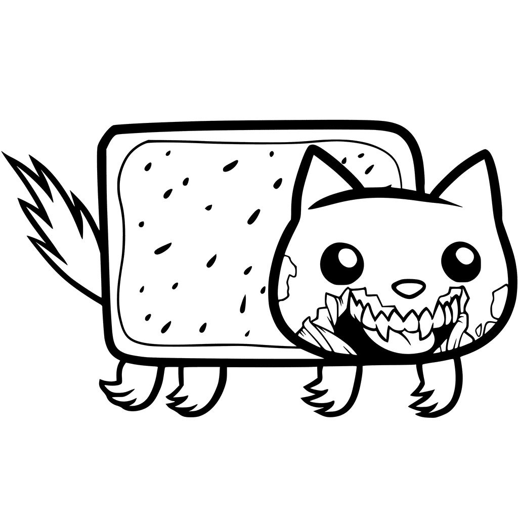 cat zombie coloring pages