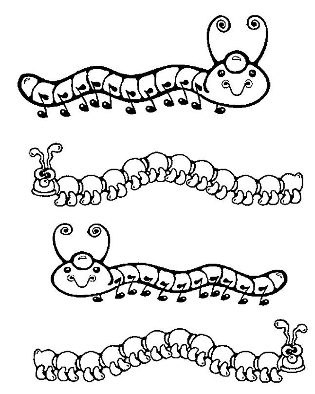 Caterpillar coloring page