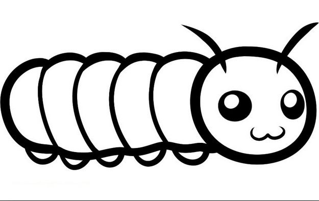 caterpillar colouring page