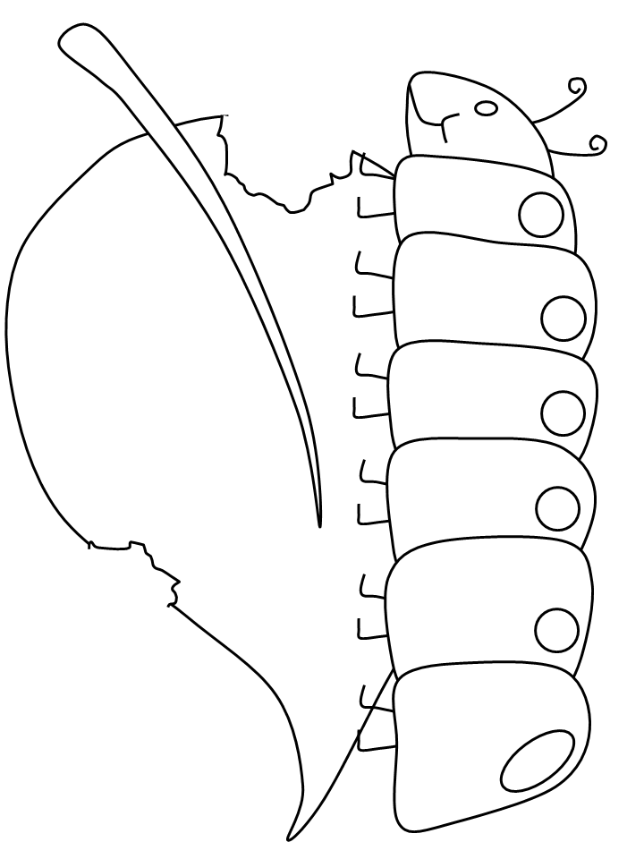 Hungry Caterpillar Coloring Page