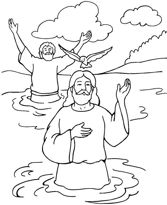 catholic god created water coloring pages for kindergarten