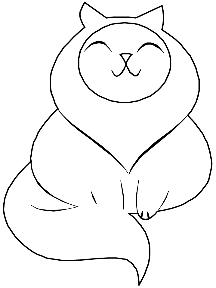 Cute Cat Coloring Pages