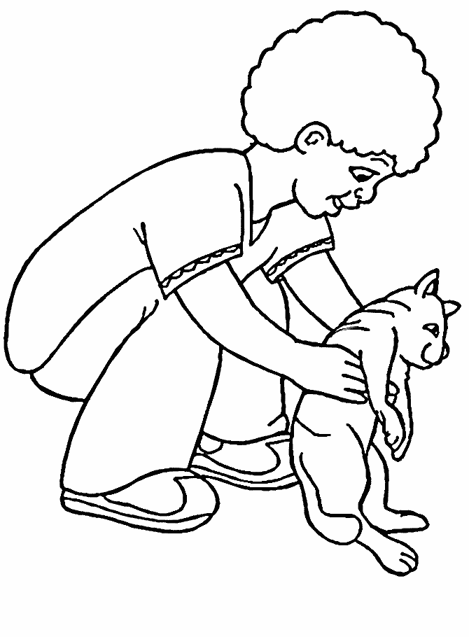 Realistic Cat Coloring Pages