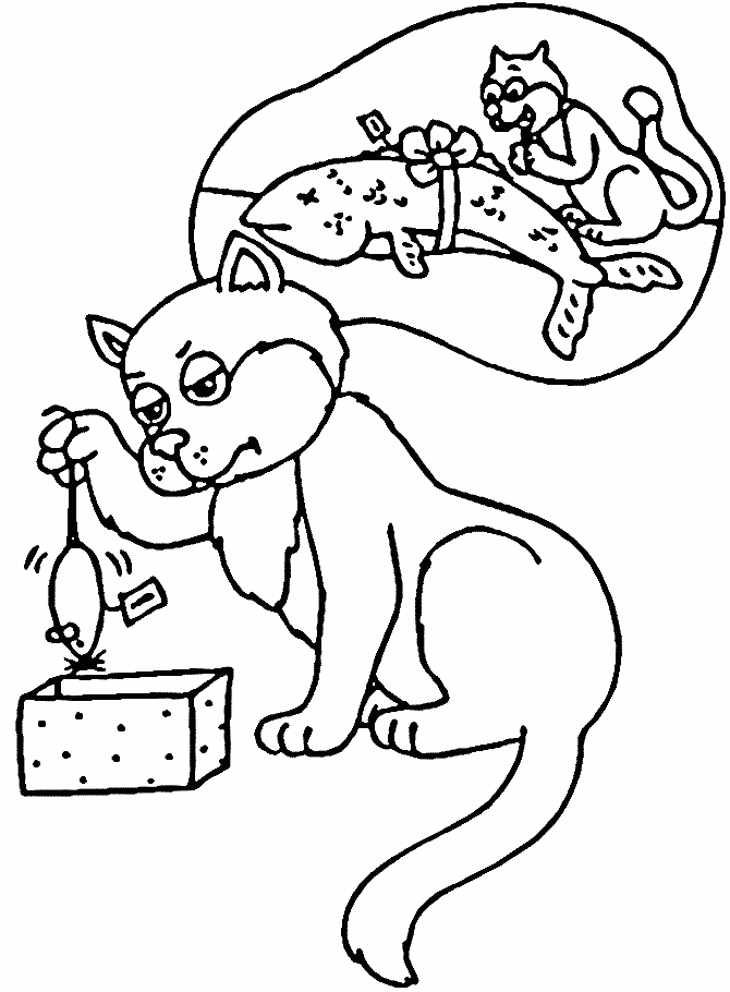 Cats Coloring Page