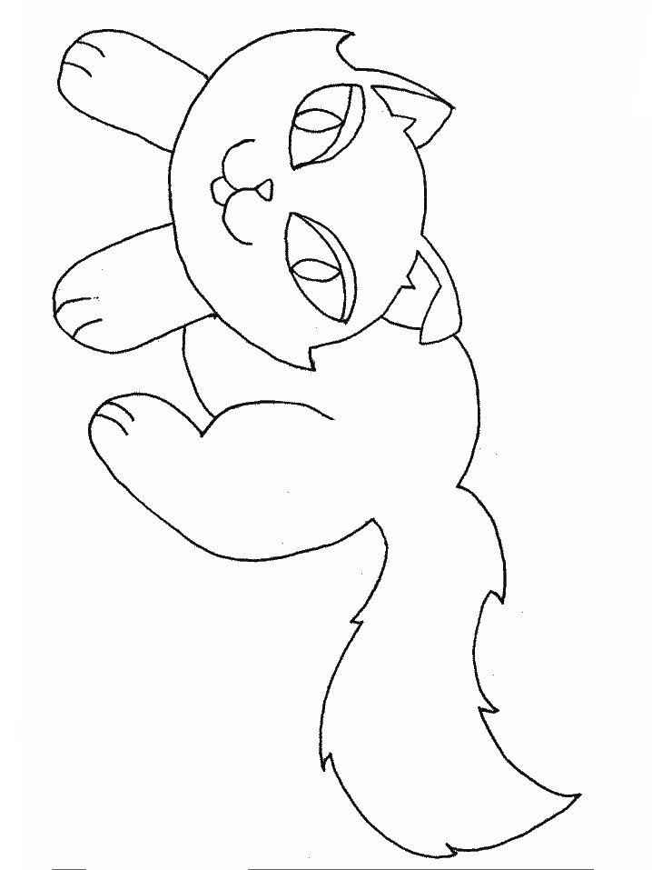 Anime Cat Coloring Pages