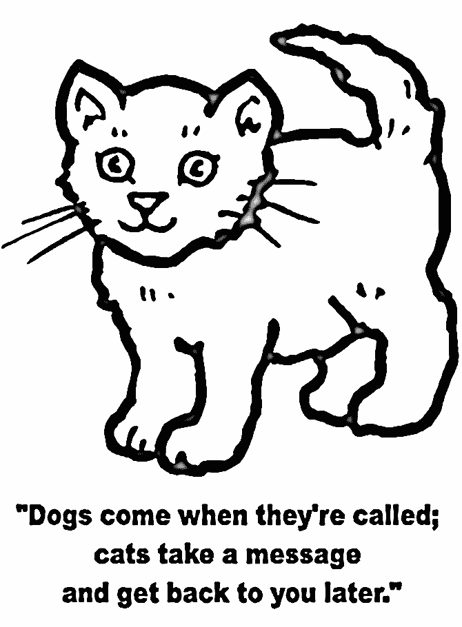 Kawaii Cat Coloring Pages