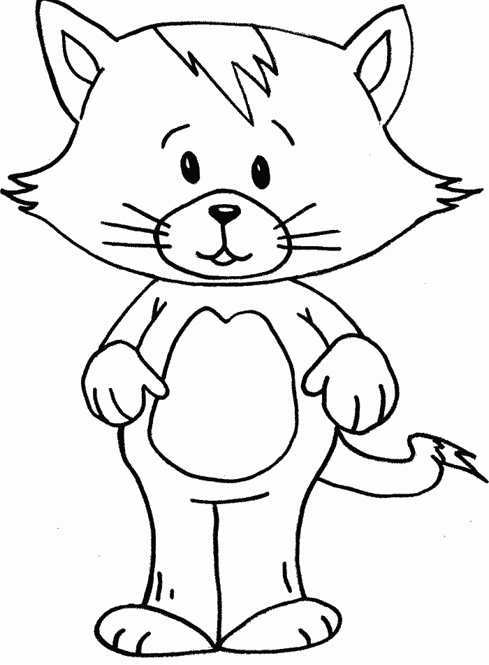 Cats Kitten Animals Coloring Pages