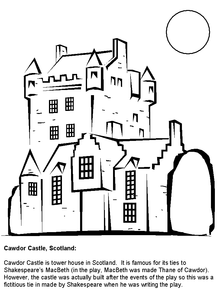 Cawdor Scotland Coloring Pages