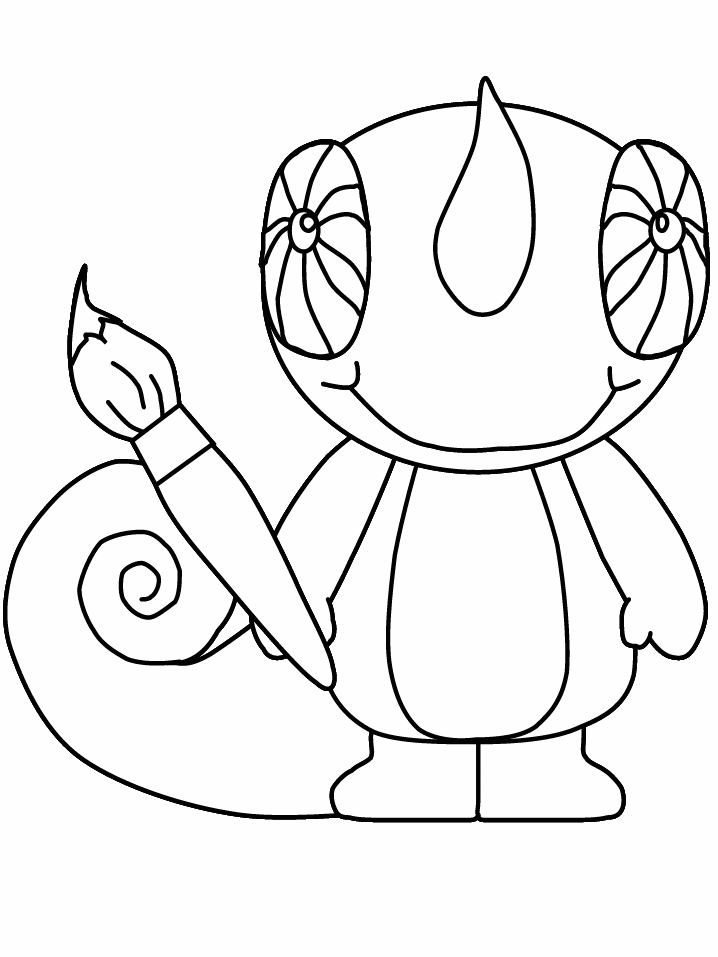Chameleon Animals Coloring Pages