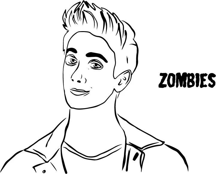 character disney zombie movie zombies 2 coloring pages