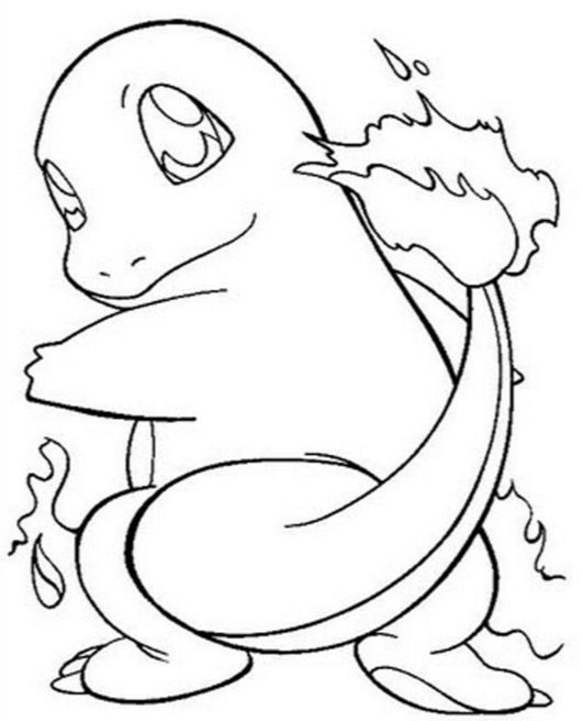 charmander coloring page pokemon