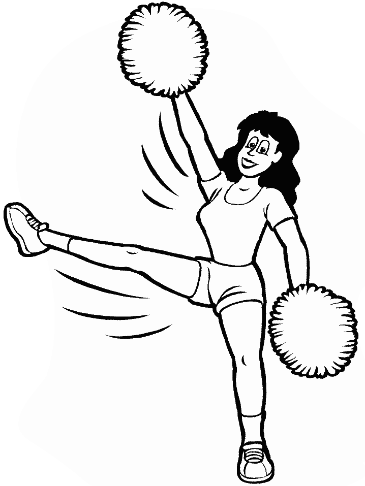 Cheerleader Sports Coloring Pages