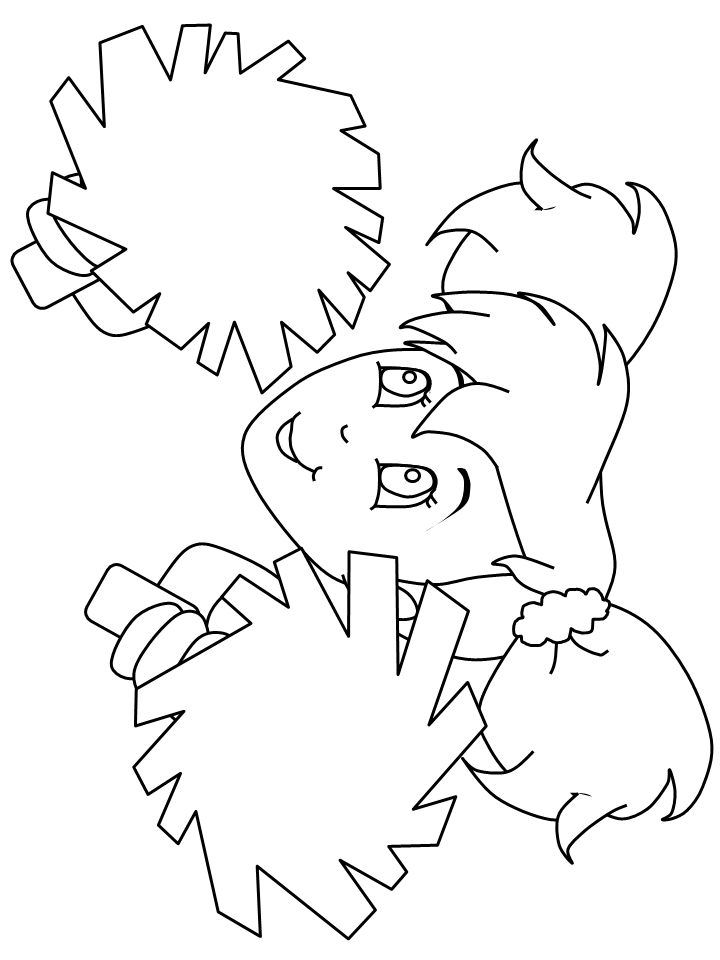 Cheerleader Coloring Page