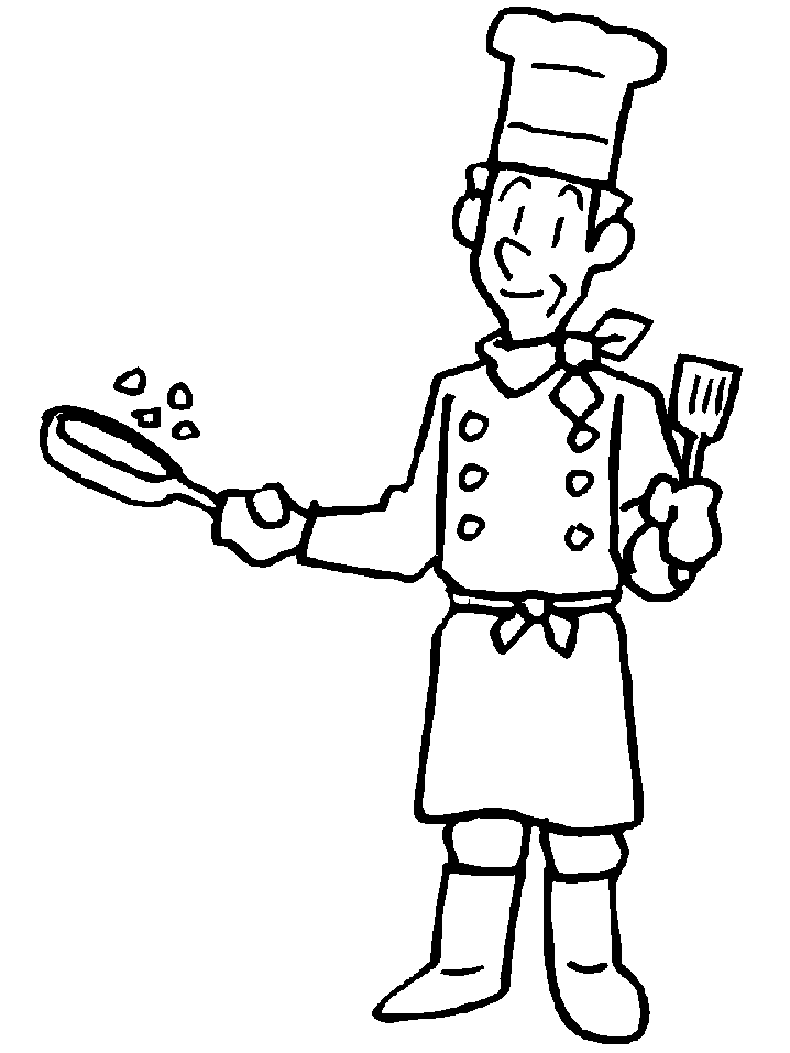 Chef People Coloring Pages