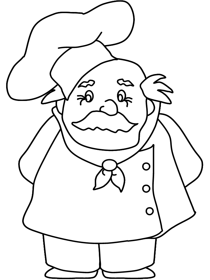 Head Chef Coloring Pages