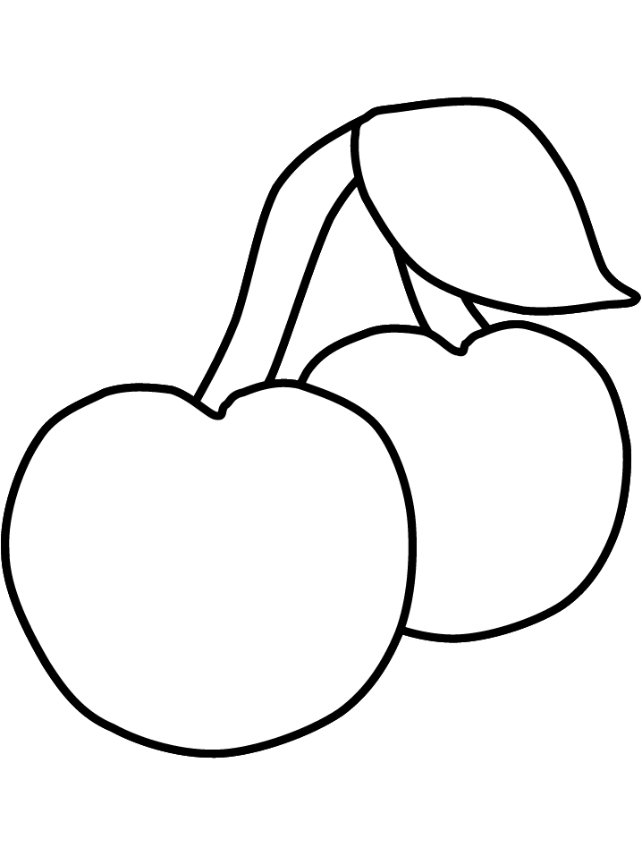 Cherries Fruit Coloring Pages Printable