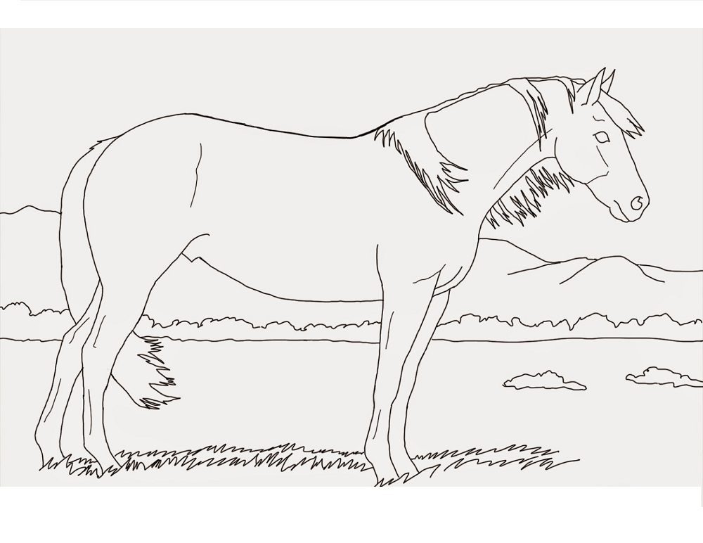 chesnut horse coloring pages