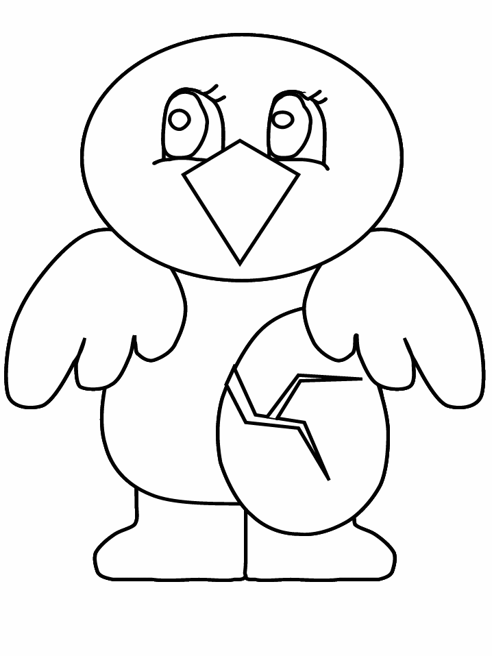 Cartoon chick Coloring Pages