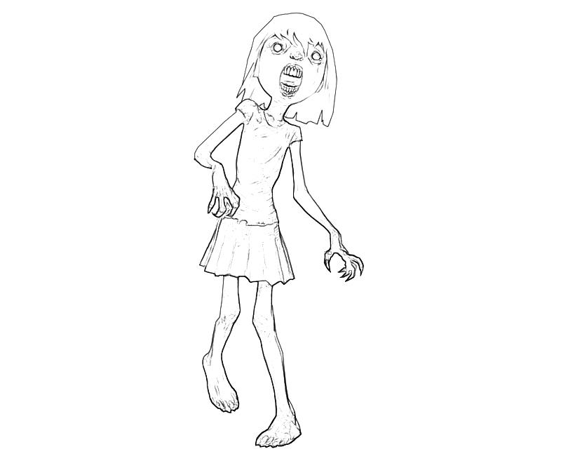 child zombie coloring pages