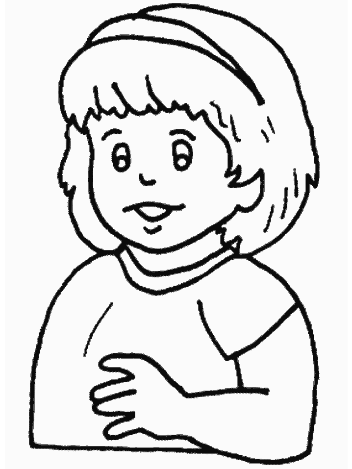 Young Girl Coloring Pages