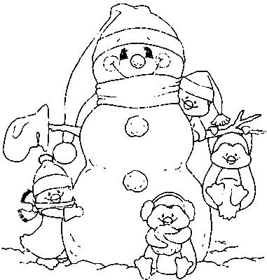 childrens winter coloring pages