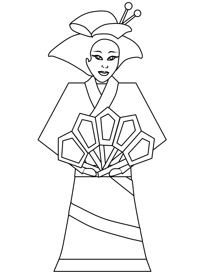 China Girl Coloring Pages