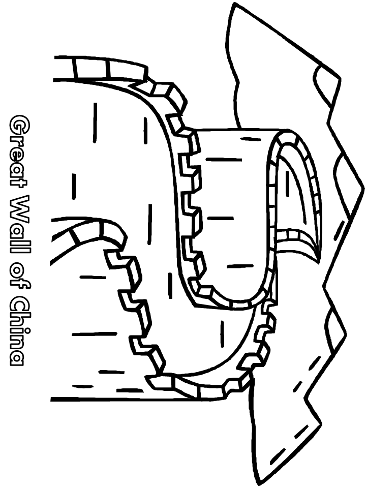 China Wall Countries Coloring Pages