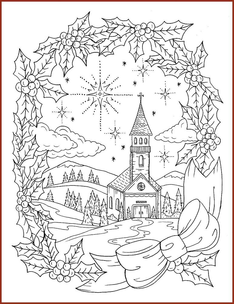 christian winter coloring pages