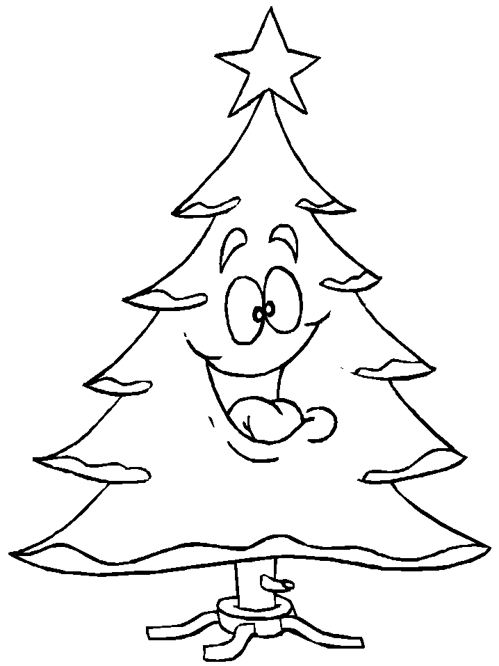 Cartoon Christmas Tree page