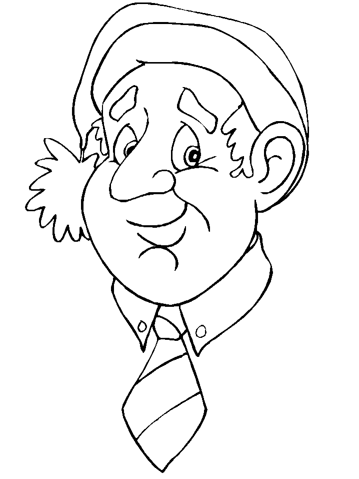 Old Man Christmas coloring page