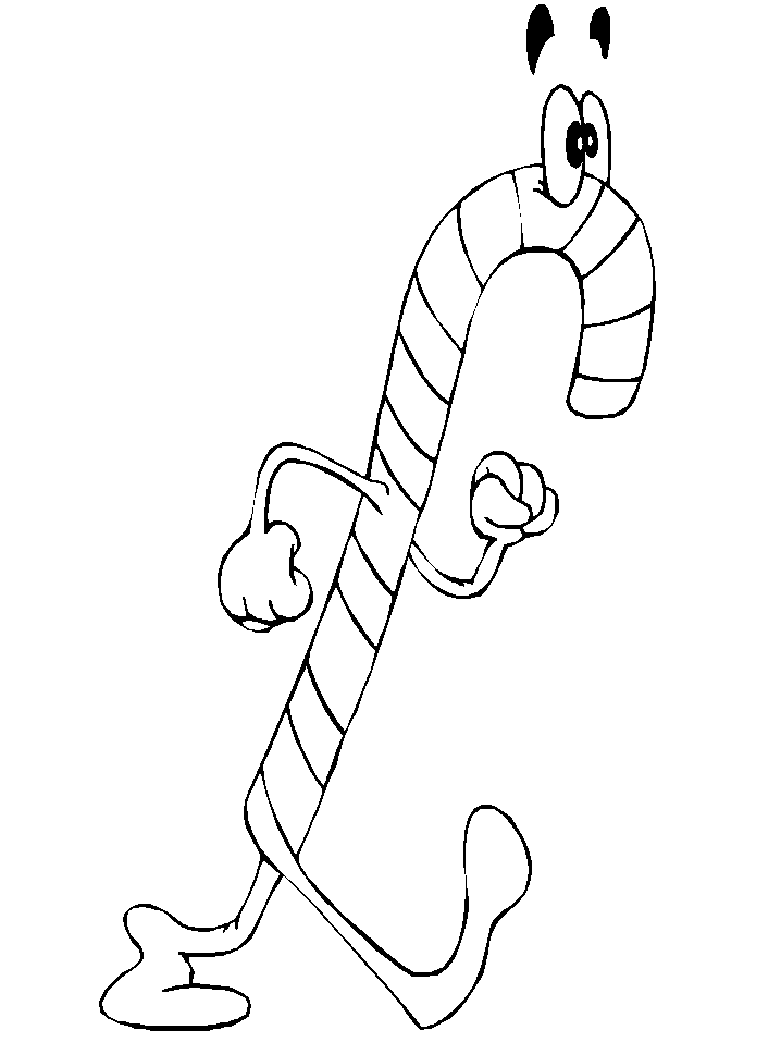 Cartoon Candy Cane