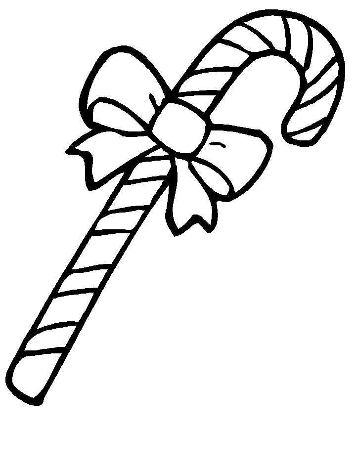 Christmas candy cane coloring page