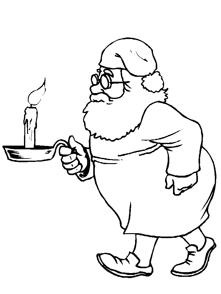 Santa with candle