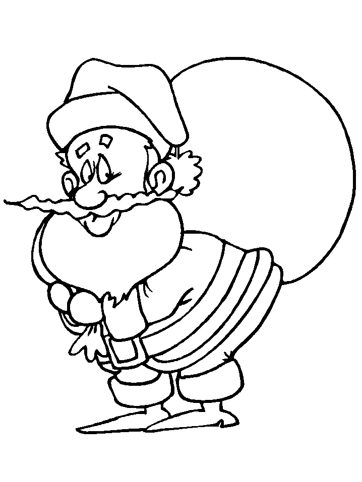 Cartoon Santa Claus Coloring Page