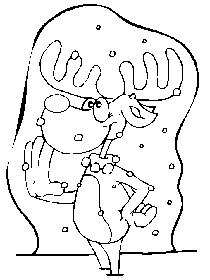 Cartoon Reindeer Card