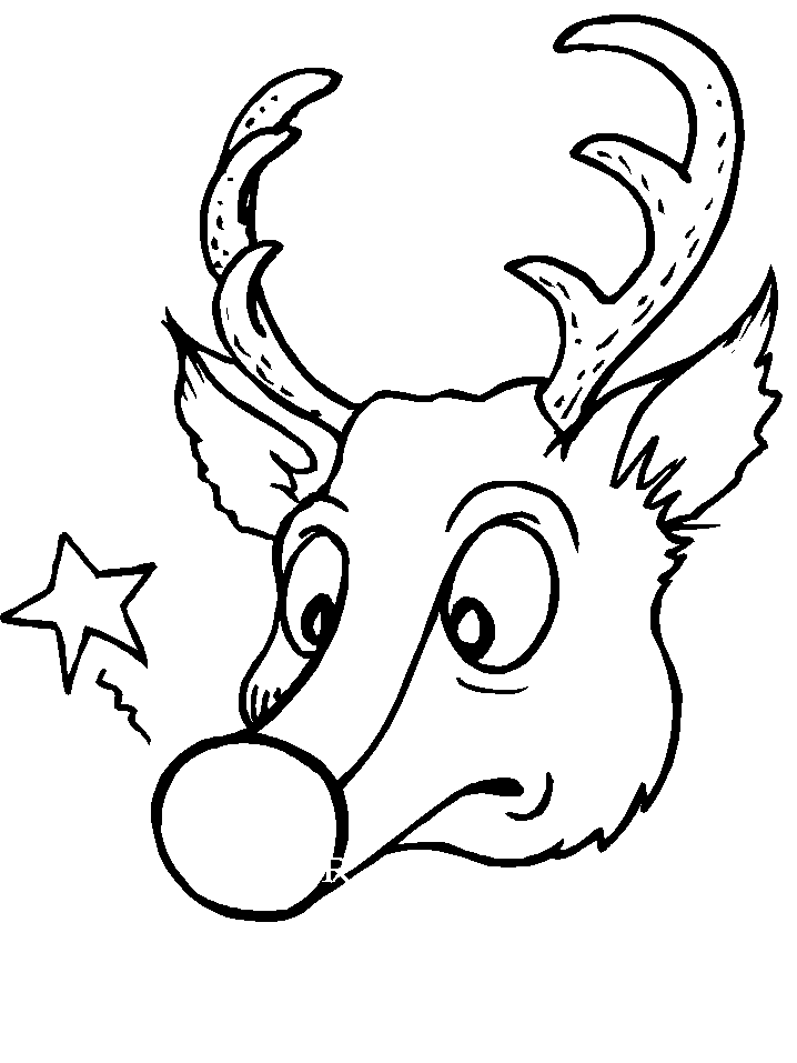 Reindeer Nose coloring page