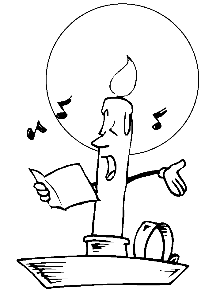 Singing Candle Cartoon