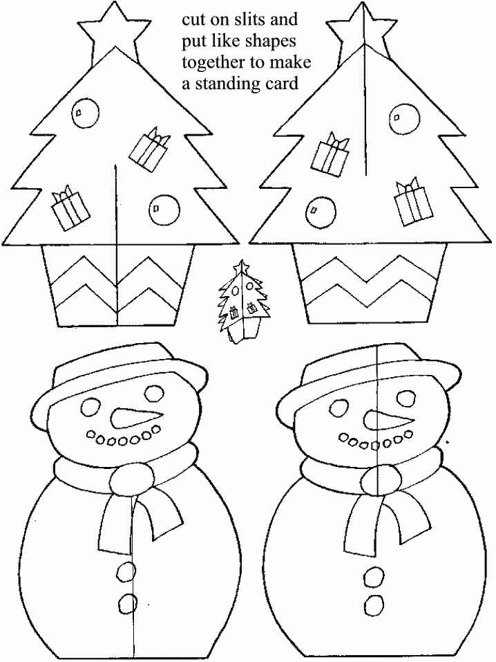 Christmas Standing Card Template