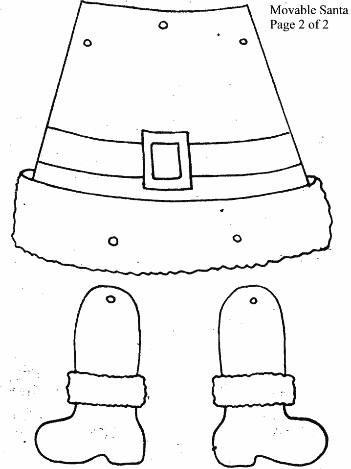 Moving Santa Activity Template (Legs)