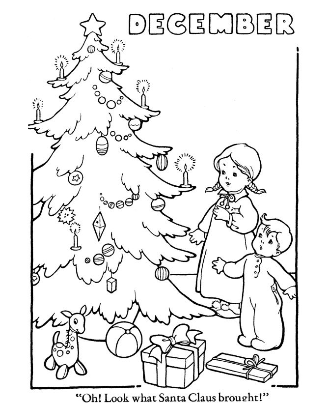 christmas and winter coloring pages