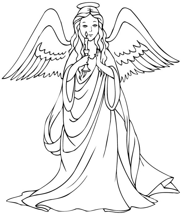 Christmas Angels Coloring Pages