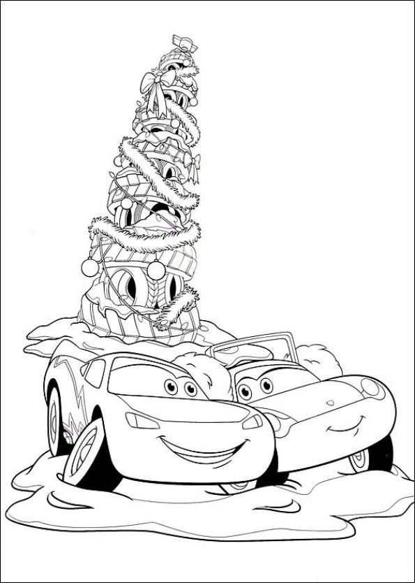 christmas car coloring pages