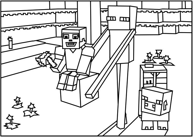 christmas coloring pages minecraft