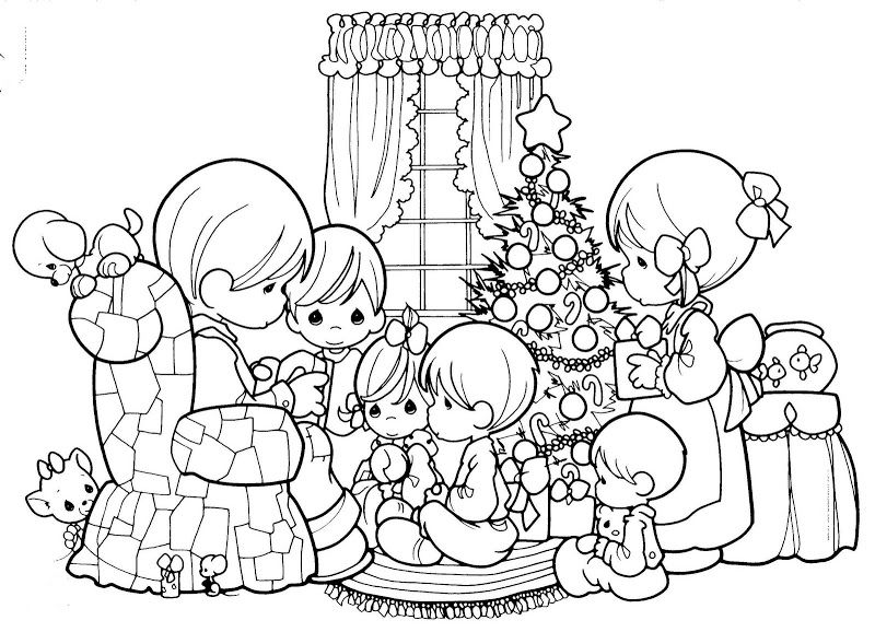 Christmas Family Coloring Pages