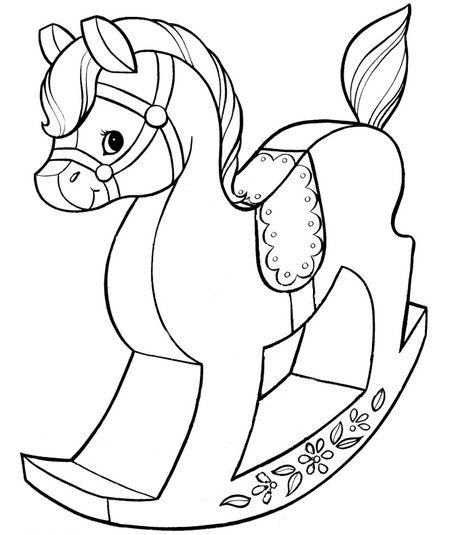 Christmas Horse Coloring Page