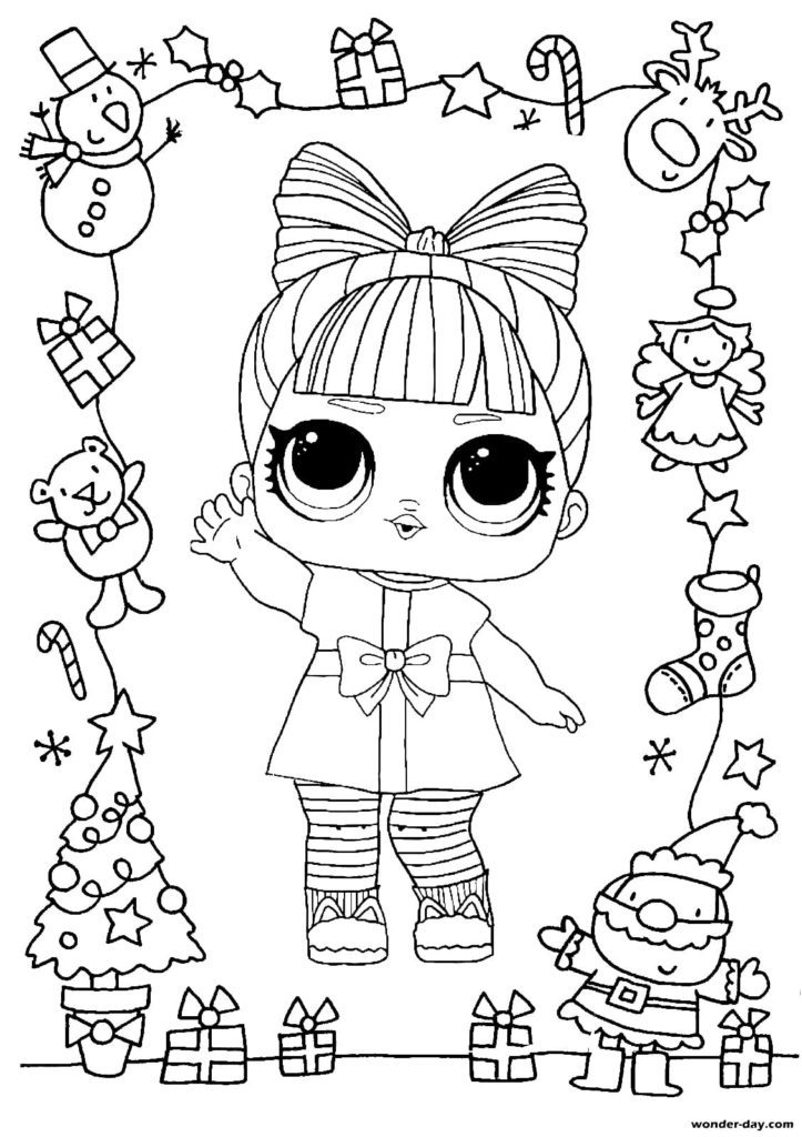 christmas lol coloring pages