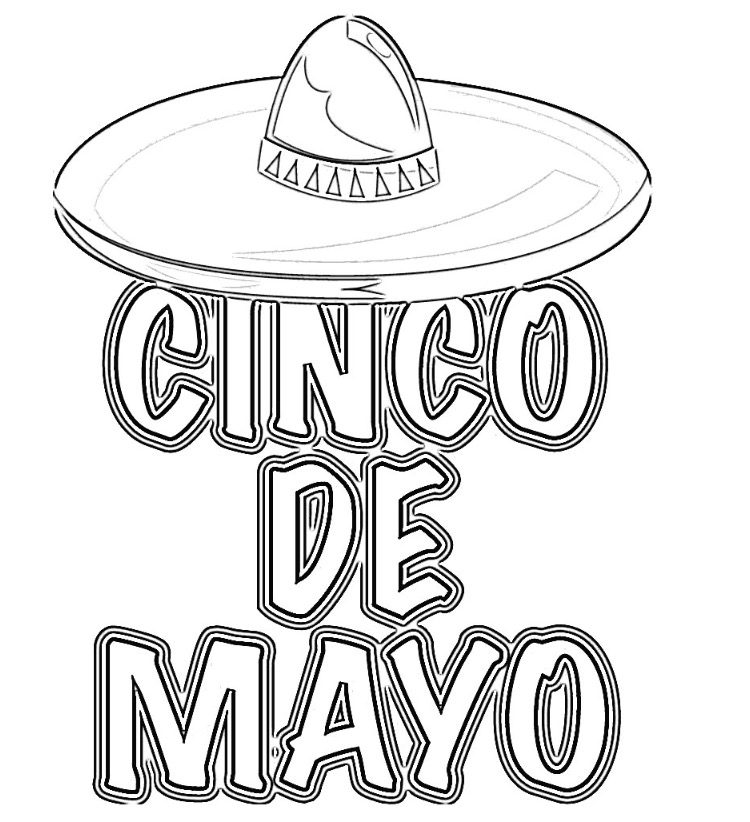 Cinco de mayo coloring page