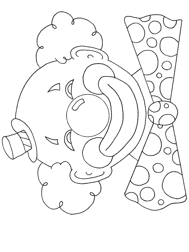 Circus Clown Coloring Page