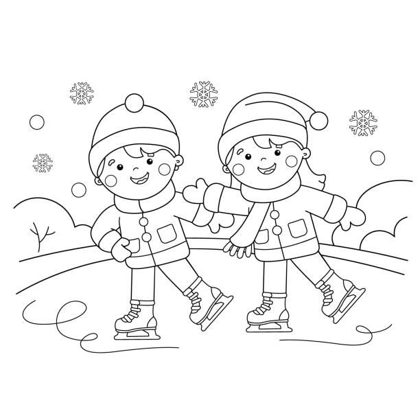 Clip Art Winter Coloring Pages