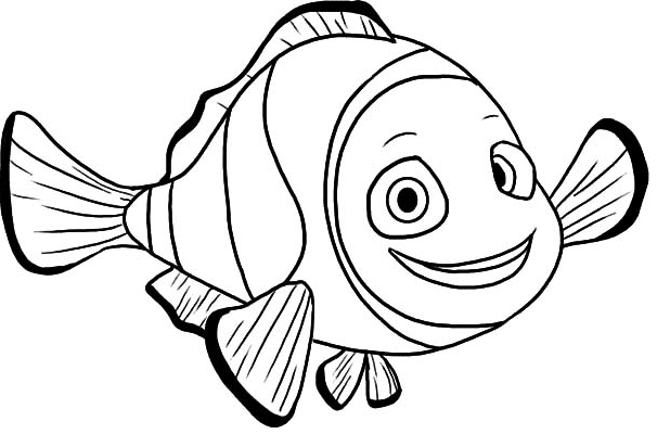 Clown Fish Coloring Page